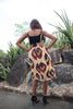 African Print Suspender Skirt
