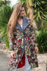 African print Trench coat
