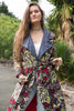 African print Trench coat