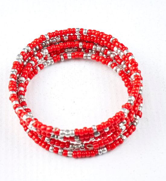 Amani African Beaded Stretch Bracelet