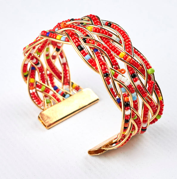 African Beaded Bracelet and bangle (1)