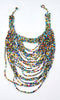 African Beaded Cascade Necklace Medium