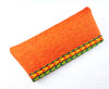 Colorful African print Purse made of hemp thread