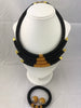 African Jewelry Set of Multi strand (Necklace, Earrings and Bracelet)