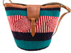 Handcrafted colorful hemp thread knitted shoulder bags