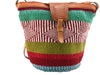 Handcrafted colorful hemp thread knitted shoulder bags