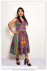 Tribal Novelty Print Collared Sleeveless Dress