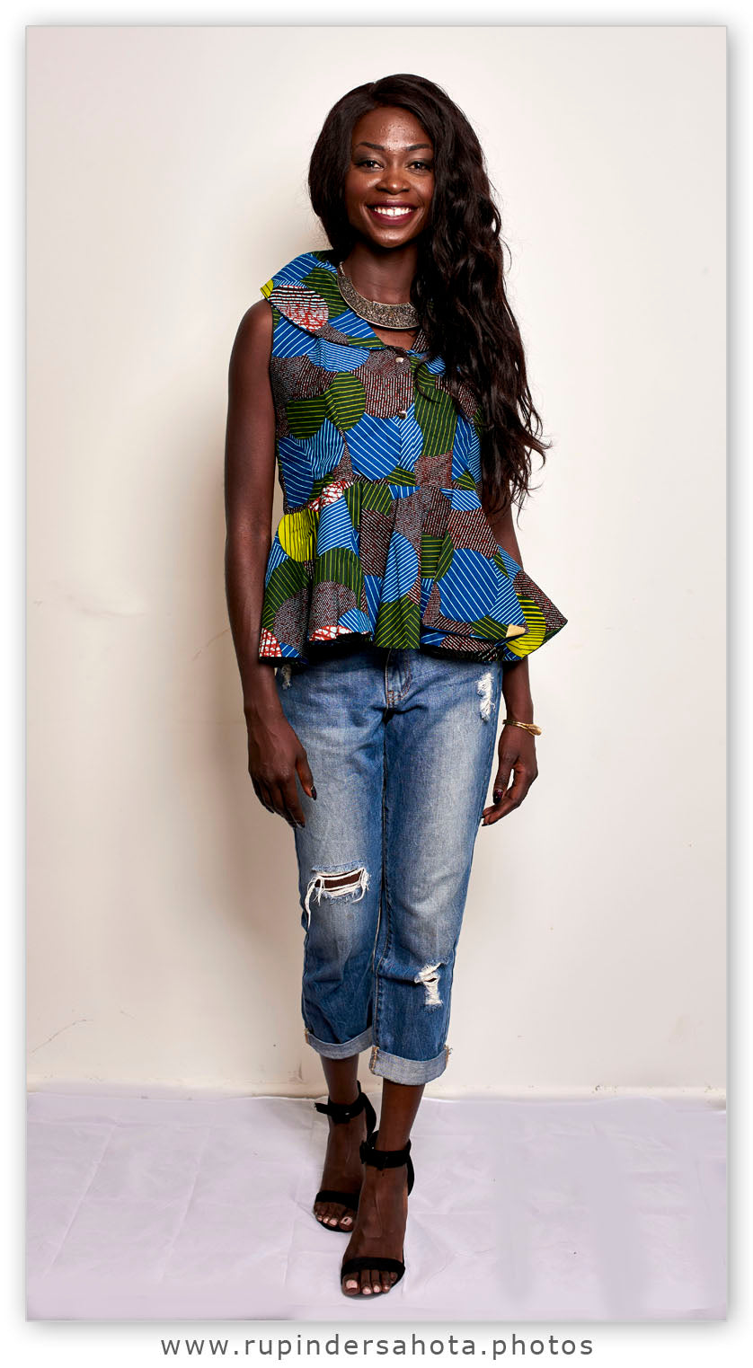 African Sleeveless peplum