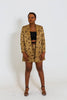 Floral African Print Matching Set With Mini A-line Skirt