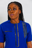 Royal Blue African Two-piece