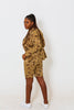 Floral African Print Matching Set With Shorts